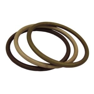 Armreifen 75x15mm Ringspiel mit 3 Kunststoffringen in unterschiedlichen braun-oliv-Farbtönen matt – Bild 3