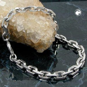 Armband 6x6mm Ankerkette Tombak rhodiniert – Bild 2