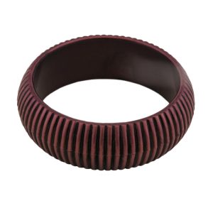 Armreif 85x26mm weinrot Rillenstruktur Kunststoff – Bild 1