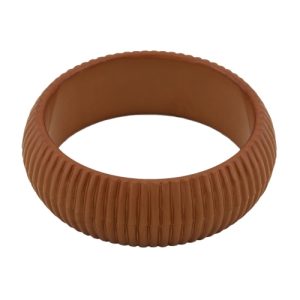 Armreif 85x26mm hellbraun Rillenstruktur Kunststoff – Bild 3