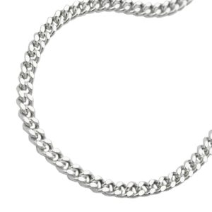 Kette 3mm Flachpanzerkette diamantiert Silber 925 – Bild 1