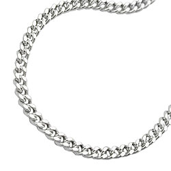 Kette 3mm Flachpanzerkette diamantiert Silber 925