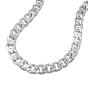 Armband 5,6mm Panzerkette flach mit Muster Silber 925 – Bild 3