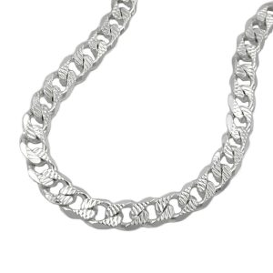 Armband 5,6mm Panzerkette flach mit Muster Silber 925 – Bild 1