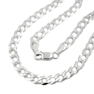 Armband 4,6mm Panzerkette flach mit Muster Silber 925 – Bild 3