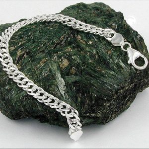 Armband 6mm Zwillingspanzerkette Silber 925 – Bild 2
