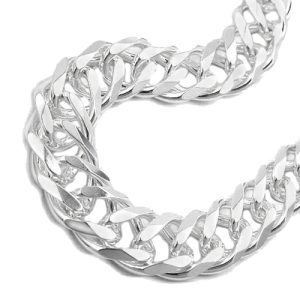 Armband 1,1x3,5mm Zwillingspanzer Silber 925 – Bild 3