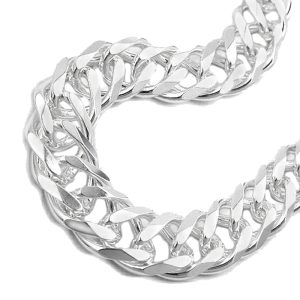 Armband 1,1x3,5mm Zwillingspanzer Silber 925 – Bild 1