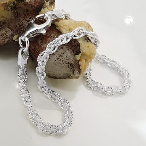 Armband 3mm Doppelankerkette Silber 925 – Bild 2