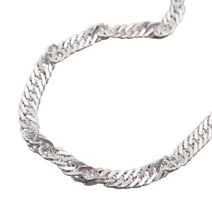 Kette 3mm Singapurkette diamantiert Silber 925 – Bild 1