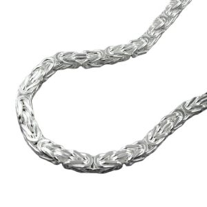 Armband ca.3mm Königskette vierkant glänzend Silber 925 – Bild 3