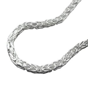 Armband ca.3mm Königskette vierkant glänzend Silber 925 – Bild 1