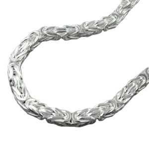 Armband ca.5mm Königskette vierkant glänzend Silber 925 – Bild 3