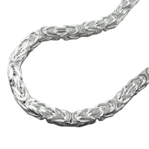 Armband ca.5mm Königskette vierkant glänzend Silber 925 – Bild 1