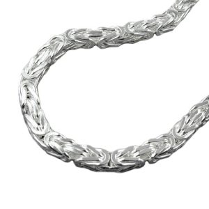 Armband 6mm Königskette vierkant glänzend Silber 925 – Bild 3