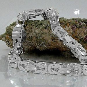 Armband 6mm Königskette vierkant glänzend Silber 925 – Bild 2