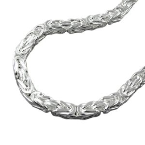 Armband 6mm Königskette vierkant glänzend Silber 925 – Bild 1