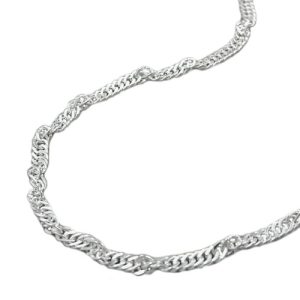 Kette 2,4mm Singapurkette diamantiert Silber 925 – Bild 3