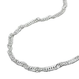 Kette 2,4mm Singapurkette diamantiert Silber 925 – Bild 1