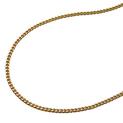 Kette 1,3mm Flachpanzer diamantiert vergoldet AMD