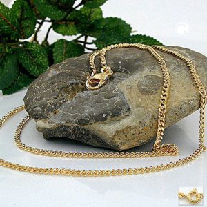 Kette Flachpanzer 2mm diamantiert vergoldet AMD – Bild 2