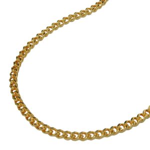 Kette Flachpanzer 2mm diamantiert vergoldet AMD