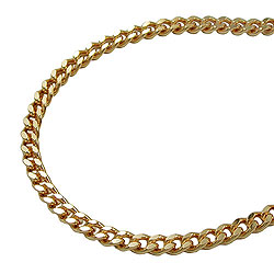 Armband 2,6mm Flachpanzerkette diamantiert vergoldet AMD