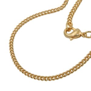 Kette Flachpanzer 2,8mm vergoldet AMD – Bild 3