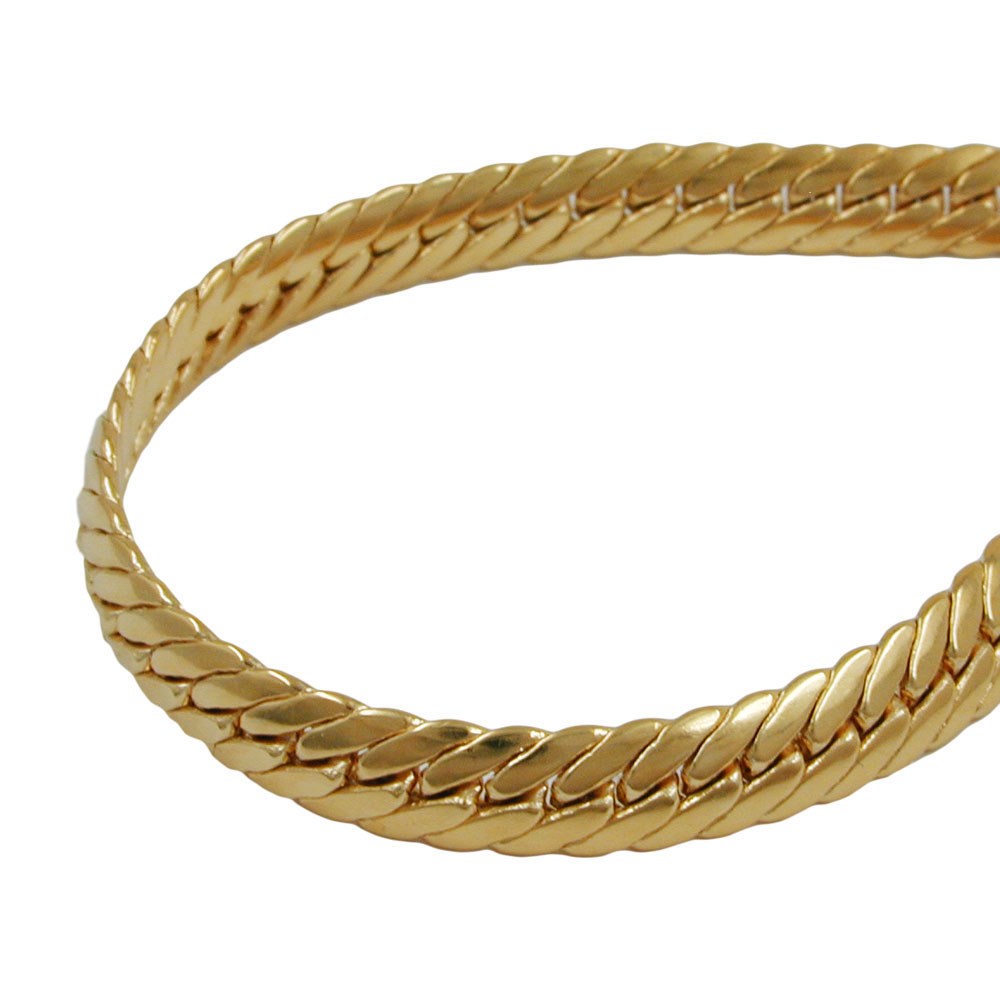 Armband 5mm Panzer oval gedrückt vergoldet AMD – Bild 1