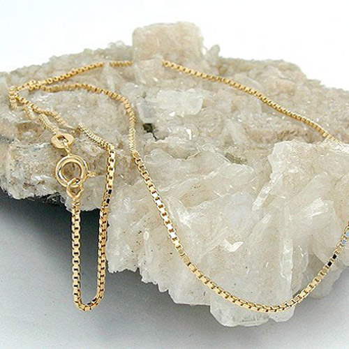 Kette Venezianer 1x1mm vergoldet AMD