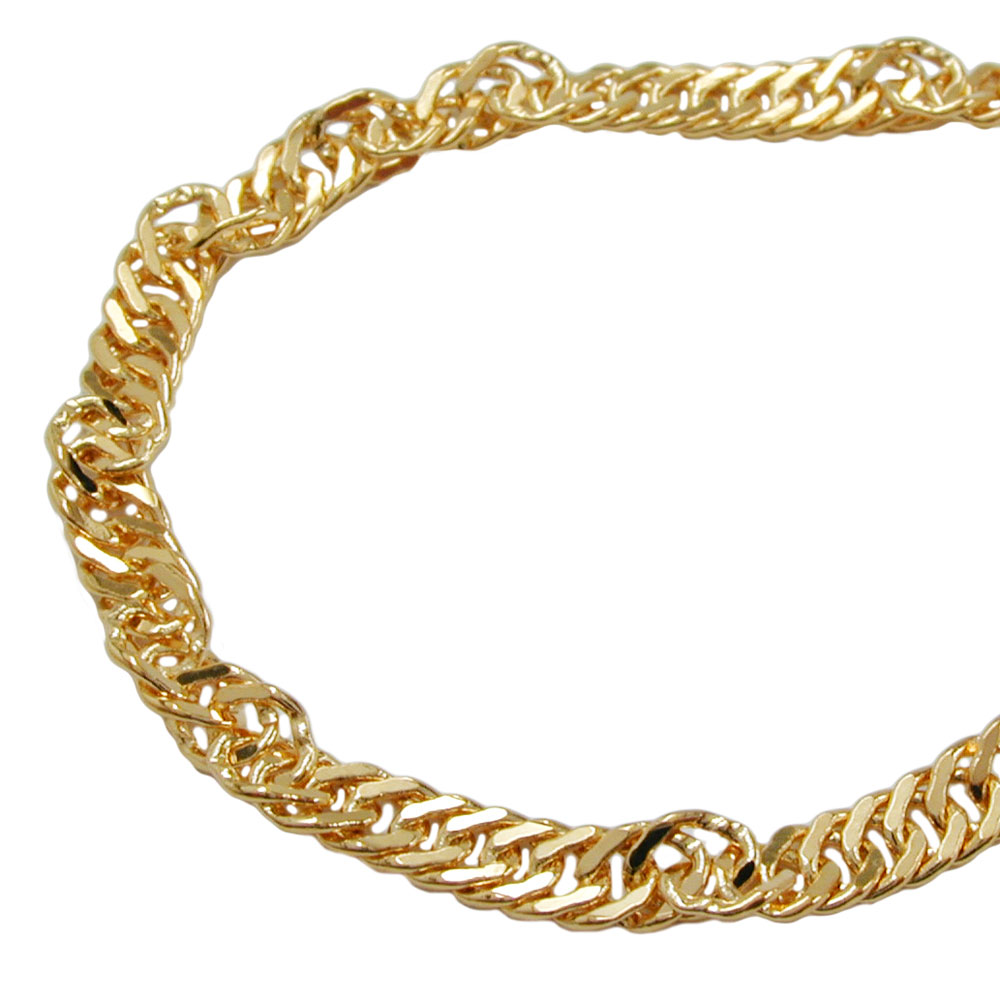 Armband Singapur 3mm diamantiert vergoldet AMD – Bild 1