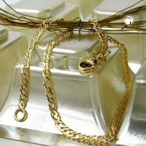 Kette Collier 22mm Doppelpanzer 14Kt GOLD – Bild 2