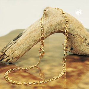 Armband 2mm Stegpanzer glänzend 9Kt GOLD – Bild 2