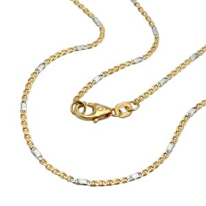 Armband 14mm Stegpanzer bicolor 14Kt GOLD – Bild 1