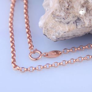 Kette 2mm Ankerkette rund 9Kt Rotgold – Bild 2