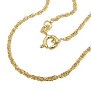 Armband 1,6mm Doppelanker gedreht Kordelkette 9Kt GOLD – Bild 3