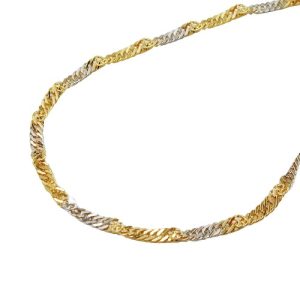 Armband 1,8mm Singapur bicolor 14Kt GOLD 19cm – Bild 3