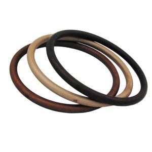 Armreifen 75x15mm Ringspiel 3 Kunststoffringe in unterschiedlichen Brauntönen matt – Bild 1