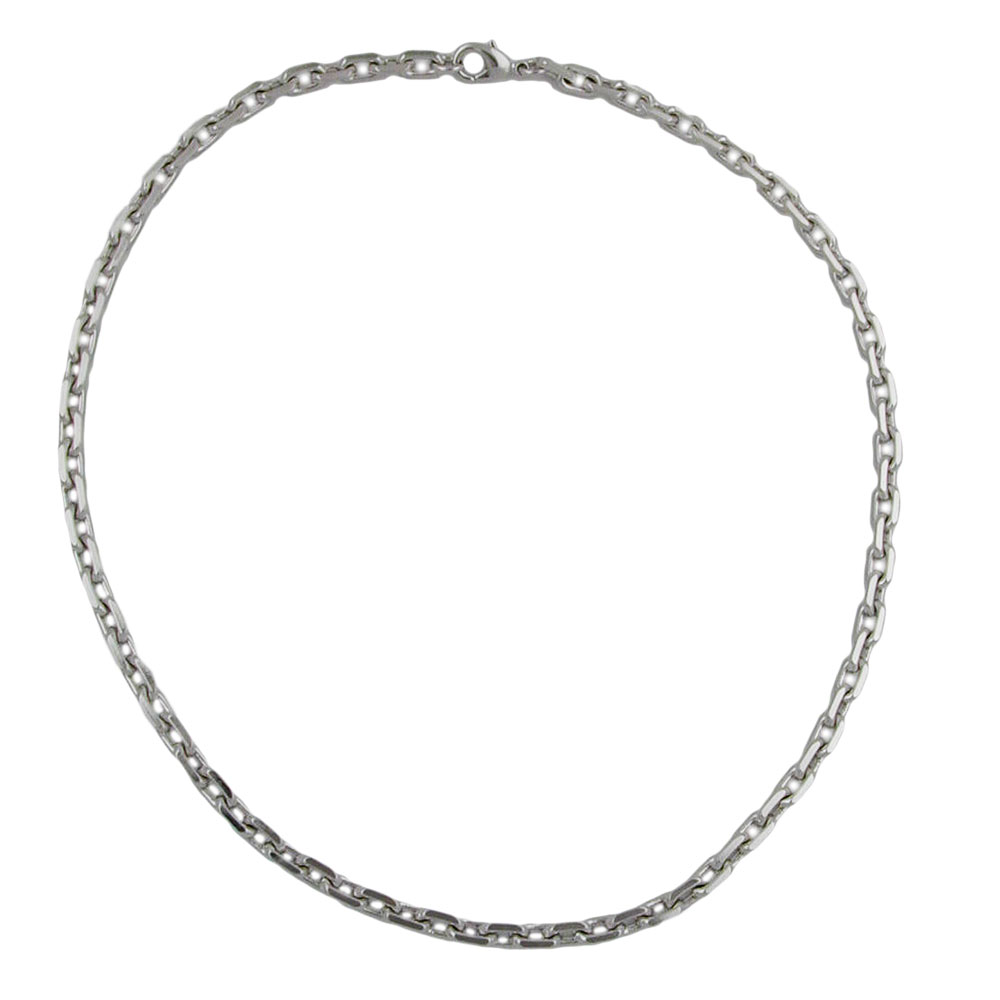 Armband 6x6mm Ankerkette Tombak rhodiniert