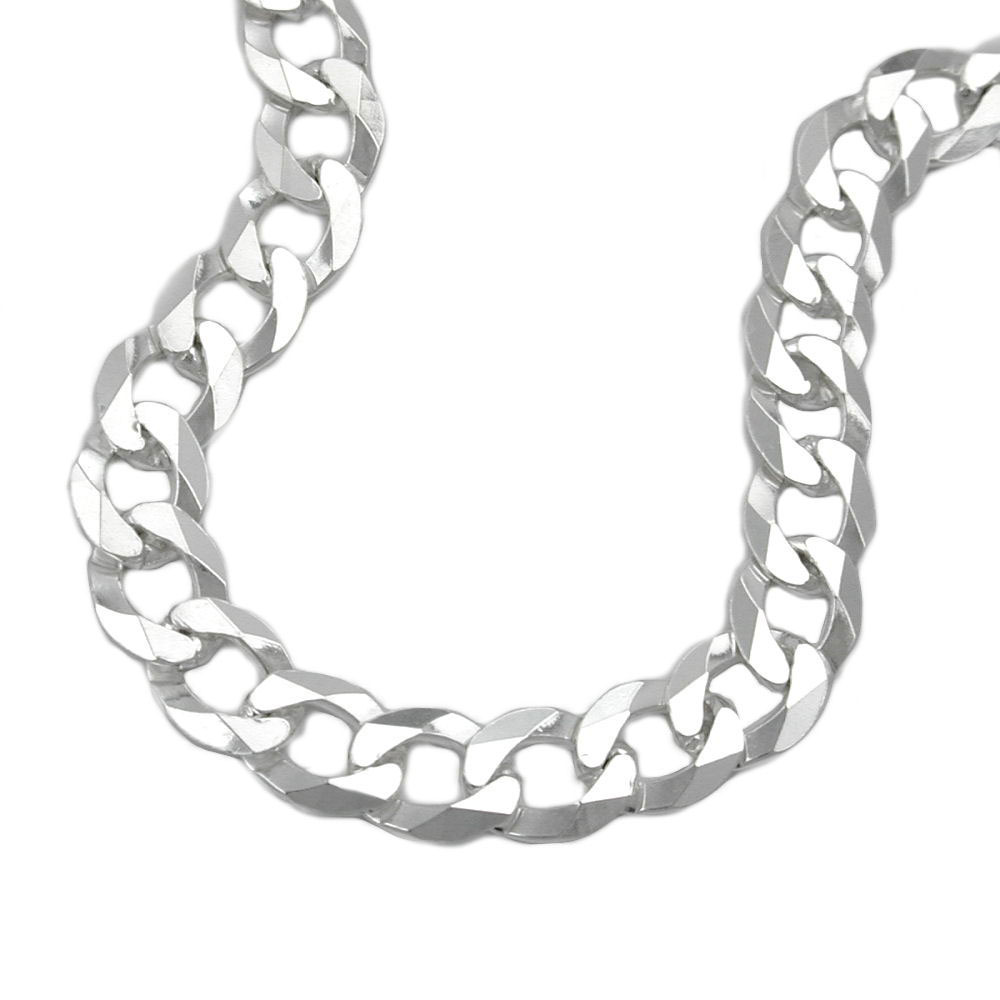 Armband 6,7mm Panzerkette flach Silber 925