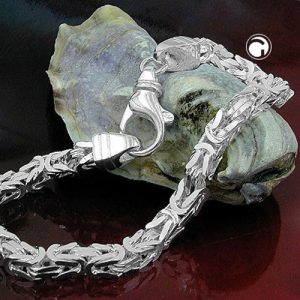 Armband ca.5mm Königskette vierkant glänzend Silber 925 – Bild 2