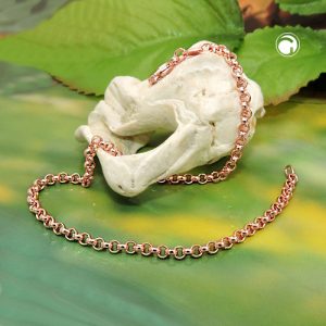 Armband 2,5mm Erbskette 14Kt Rotgold – Bild 2
