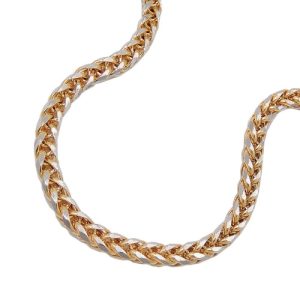 Collier 2,4mm Zopfkette bicolor 14Kt GOLD – Bild 3