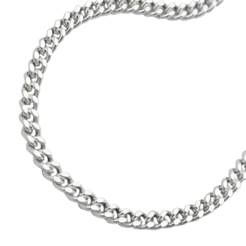Kette 3mm Flachpanzerkette diamantiert Silber 925