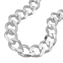 Armband 1,1x3mm Weitpanzerkette Silber 925