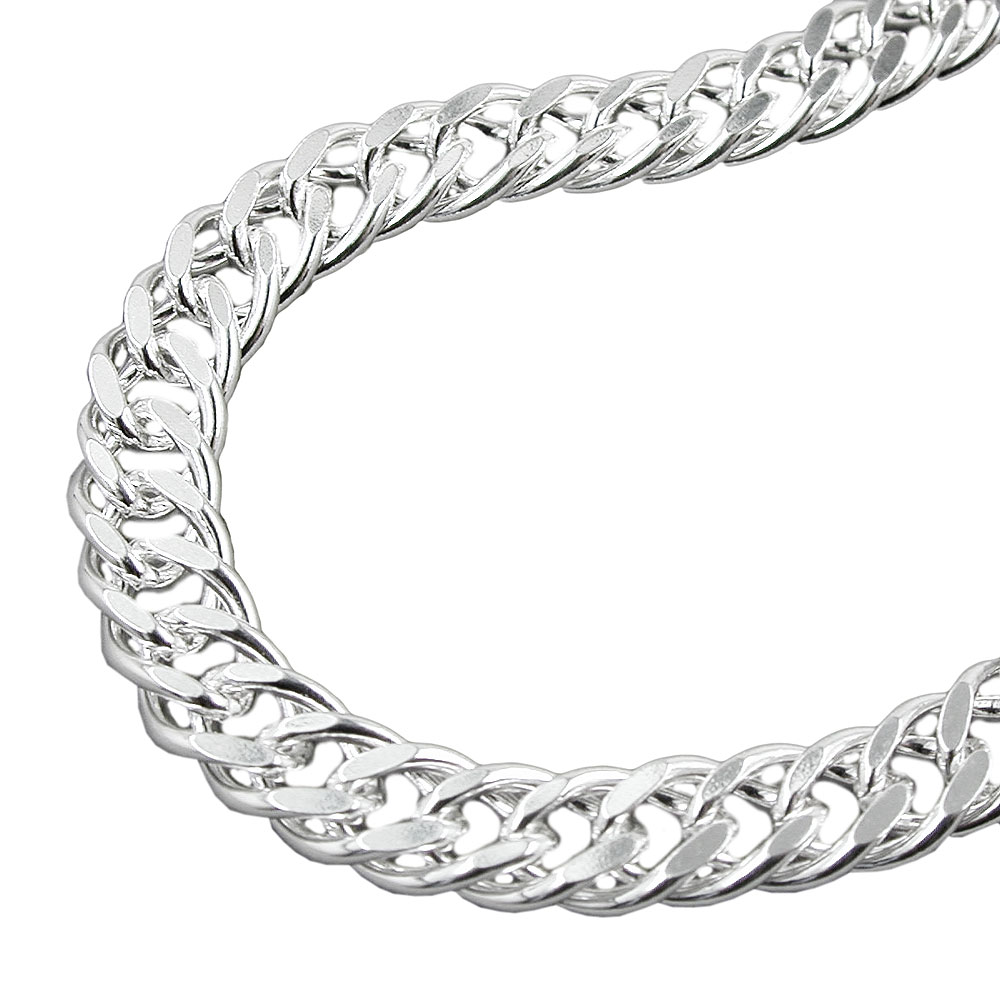 Armband 6mm Zwillingspanzerkette Silber 925