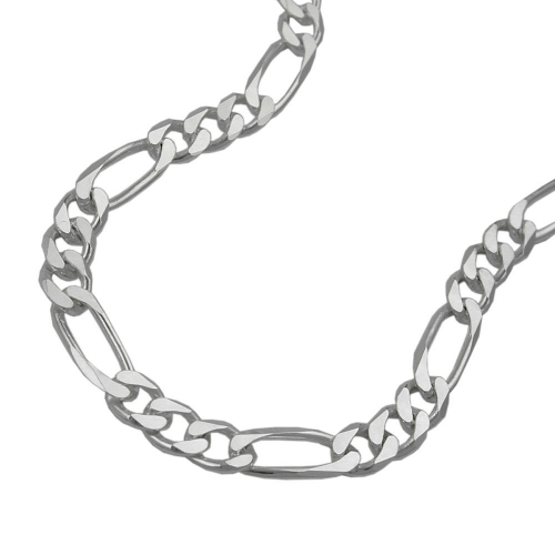 Armband 4,8mm Figarokette flach Silber 925