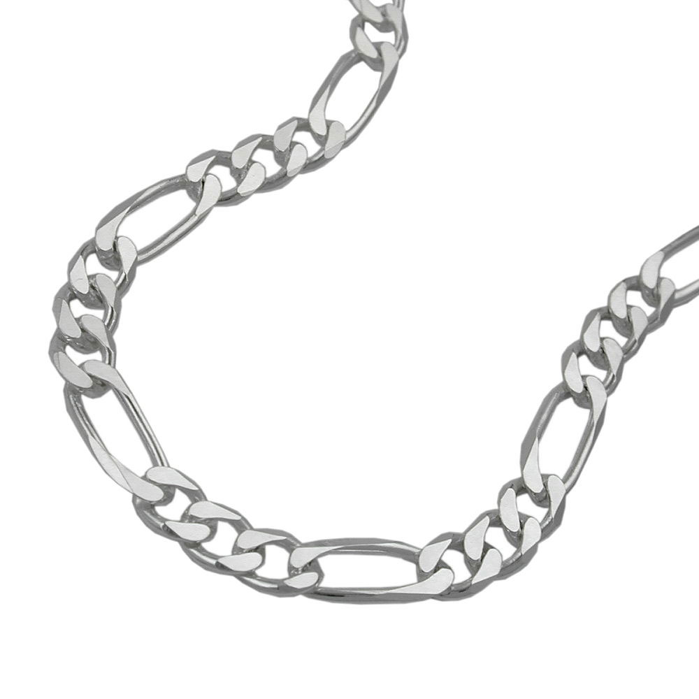 Armband 4,8mm Figarokette flach Silber 925