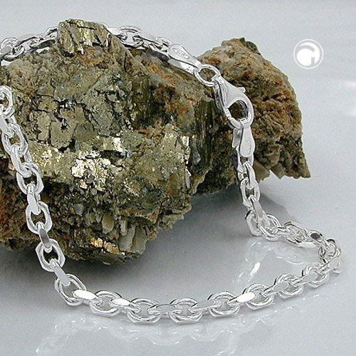 Kette 3,5mm Ankerkette 4x diamantiert Silber 925
