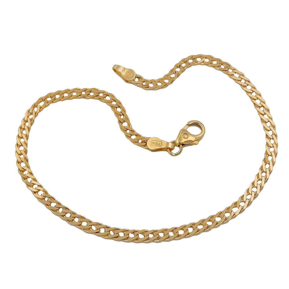 Armband 2,8mm Doppelpanzer GOLD 14Kt - 19cm